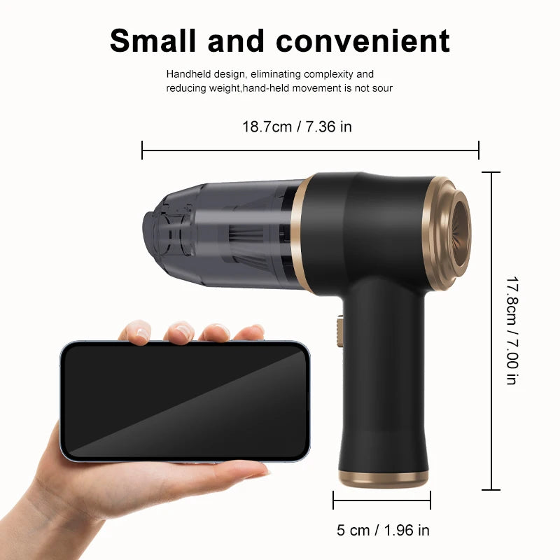 Aspirador de Mano Inalámbrico Pro: Limpieza Total para tu Coche y Hogar