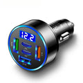 Cargador de Coche 66W – 5 Puertos USB con Pantalla Digital